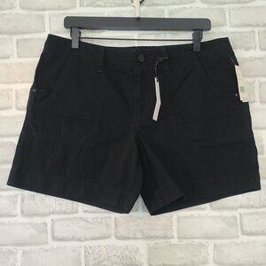 Sanctuary Switchback Cotton Cuffed Cargo Shorts Black NEW Women 31 Festival